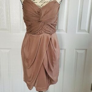Brown Twist Cocktail Dress